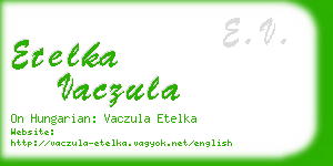etelka vaczula business card